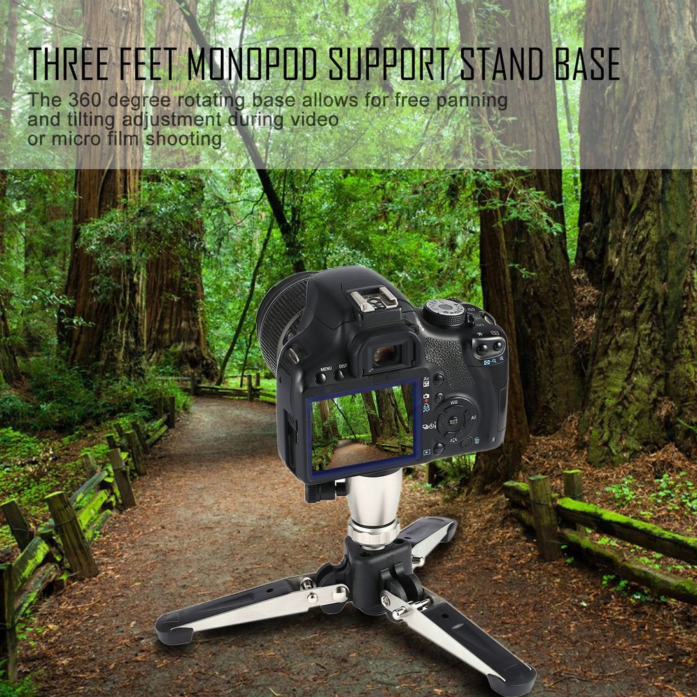 Universal 1/4 3/8 Screw Tripod Monopod Support Stand Base for Digital Camera
