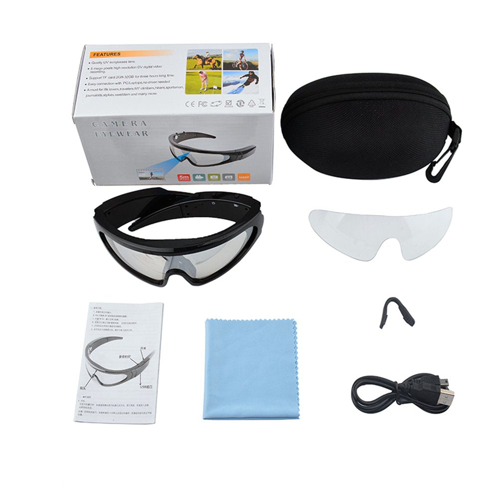 SM26 1080P Motion Sensor Video Recording Eyewear Sport Sunglasses Hidden Camera