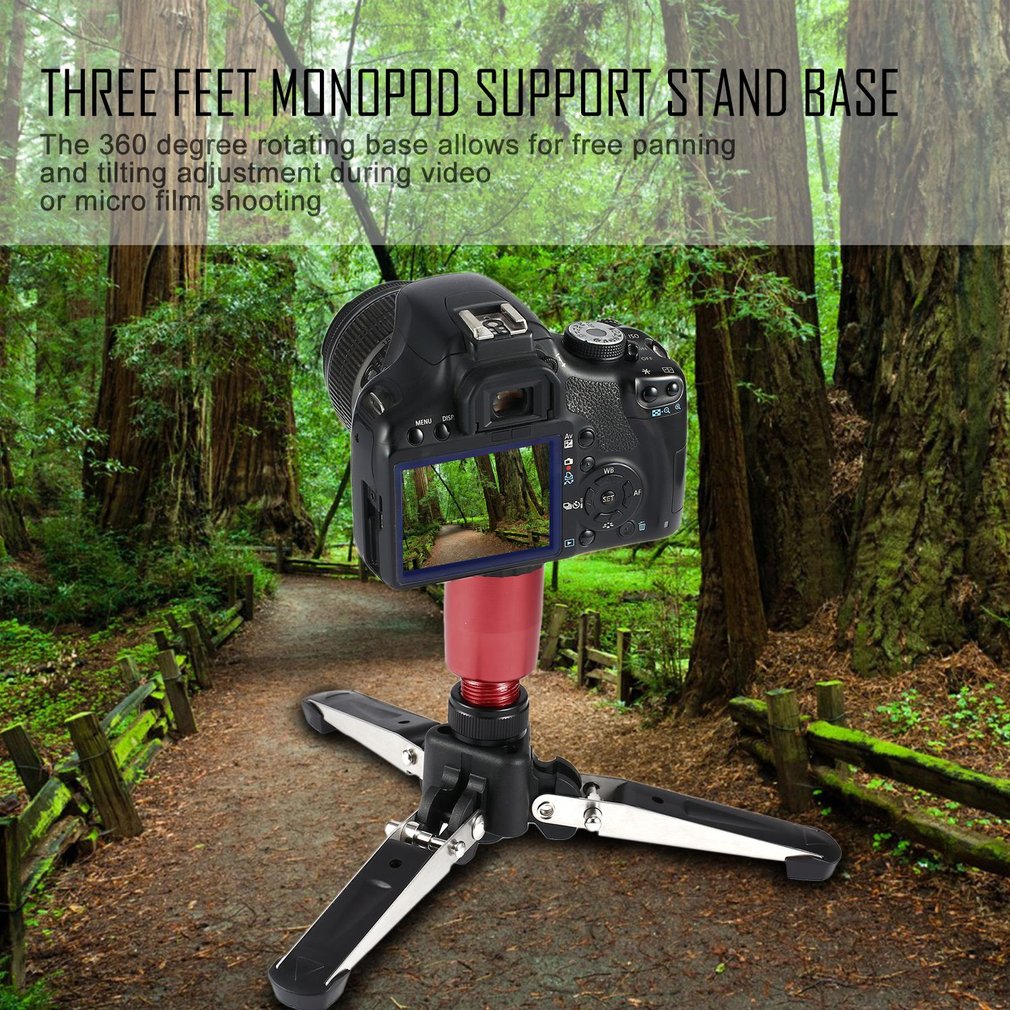 3032 Portable Universal 3/8" Screw Tripod Monopod Stand Base for Digital Camera