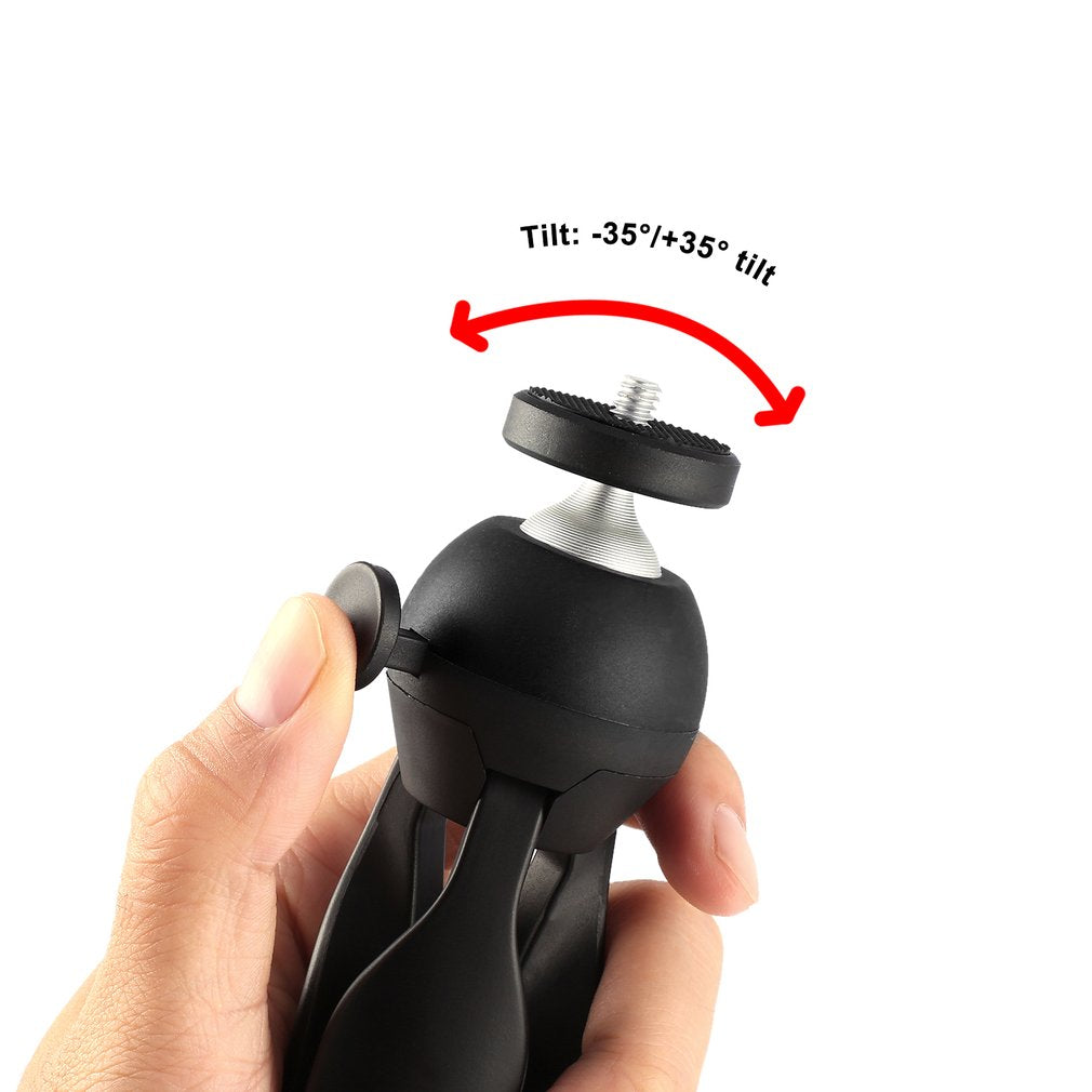 Portable Camera Tabletop Mini Tripod Travel Tripod for Mobile Phone Camera K3 - Black