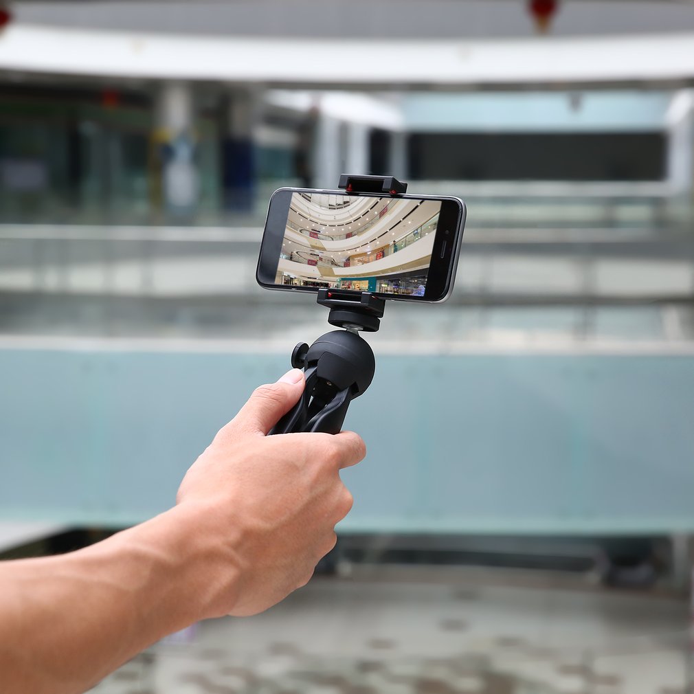 Portable Camera Tabletop Mini Tripod Travel Tripod for Mobile Phone Camera K3 - Black