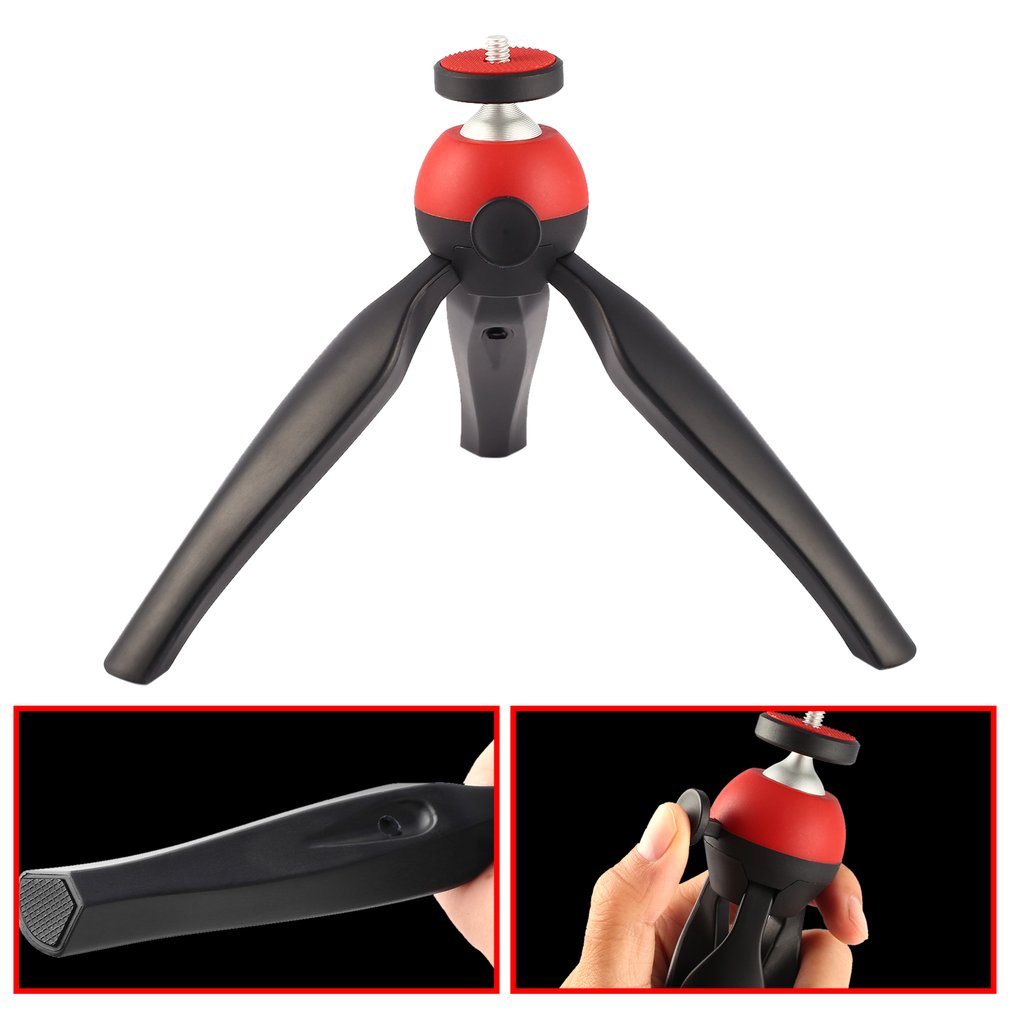 Mini Tripod Portable Camera Tabletop Travel Tripod for Mobile Phone Camera K3 - Red