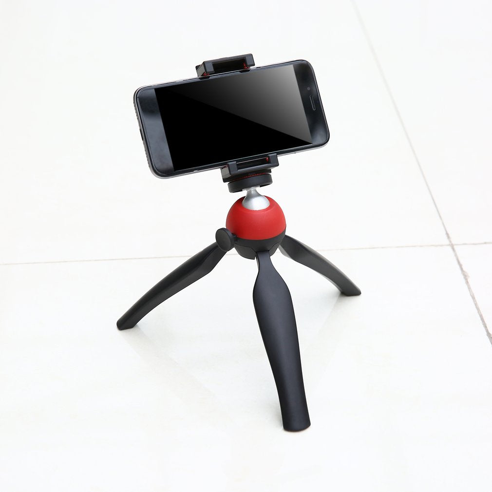 Mini Tripod Portable Camera Tabletop Travel Tripod for Mobile Phone Camera K3 - Red