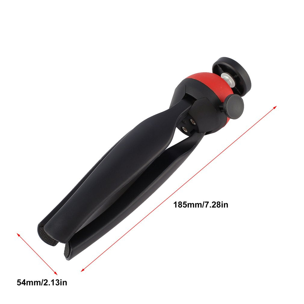 Mini Tripod Portable Camera Tabletop Travel Tripod for Mobile Phone Camera K3 - Red