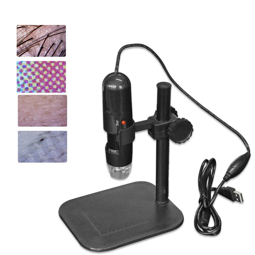 8 LED USB Connect Digital Electronic Microscope 1.3MP 1000X Zoom Endoscope Magnifier