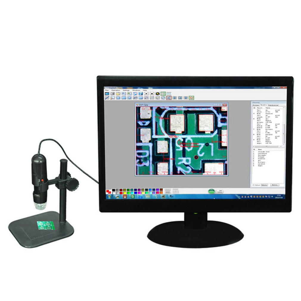 8 LED USB Connect Digital Electronic Microscope 1.3MP 1000X Zoom Endoscope Magnifier