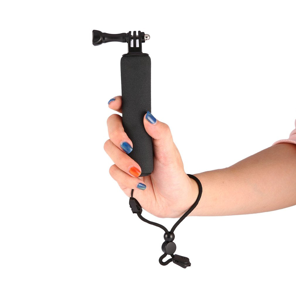 Portable Handheld Floating Handle Grip Mini Tripod Monopod Mount for GoPro Hero 5/ 4 /3+ /3 /2 /1 Self-rods - Black