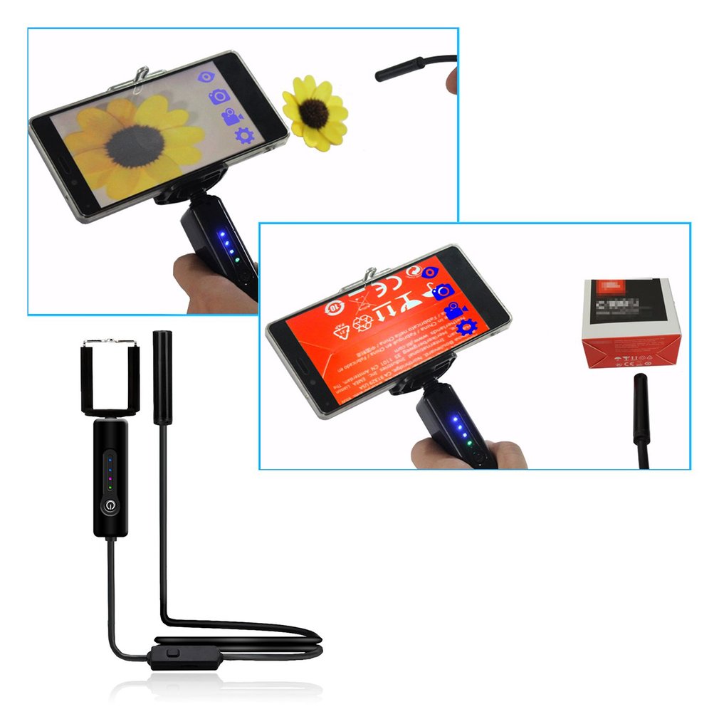 8.0mm 1.3MP Wifi Endoscope Camera IP67 Borescope Camera for Android iPhone