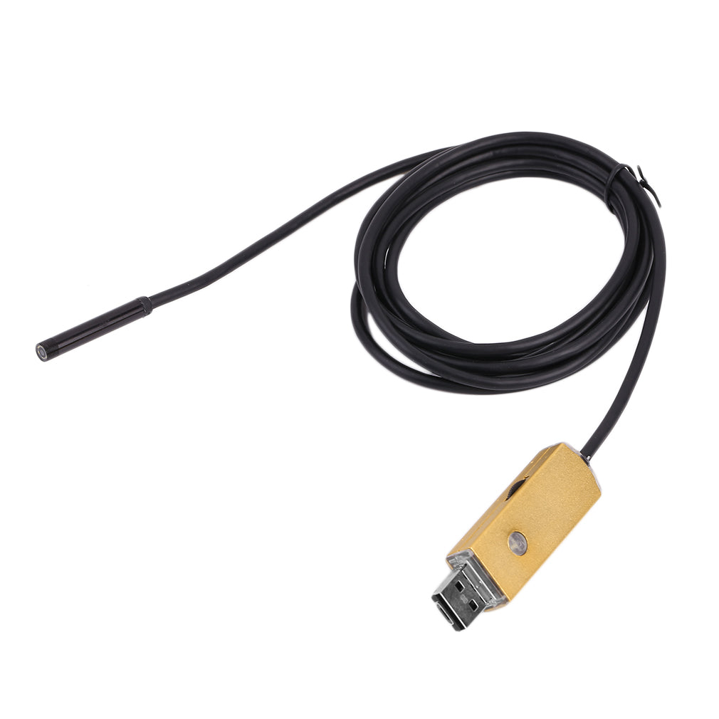2-in-1 USB Dual Interface Waterproof Endoscope 5.5mm Lens - 2m / Yellow