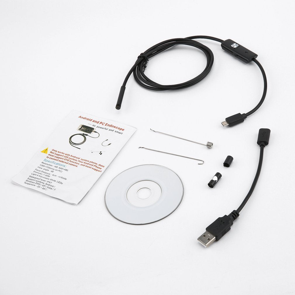 1.0M 6 LED 5.5mm Lens 720P Endoscope Waterproof Inspection Borescope for Android