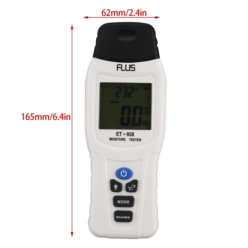 Wood Moisture Meter Humidity Tester Digital Timber Damp Detector 0~100%RH