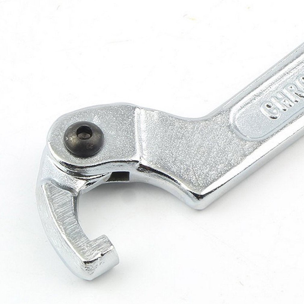 19-51mm Chrome Vanadium Adjustable Hook Wrench C Spanner Tool