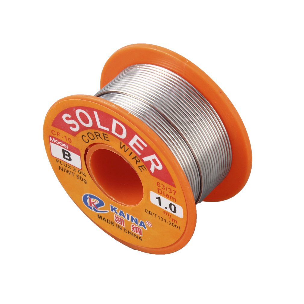 1mm Rosin Core Solder 63/37 Tin Lead Line Flux Welding Iron Wire Reel - 50g