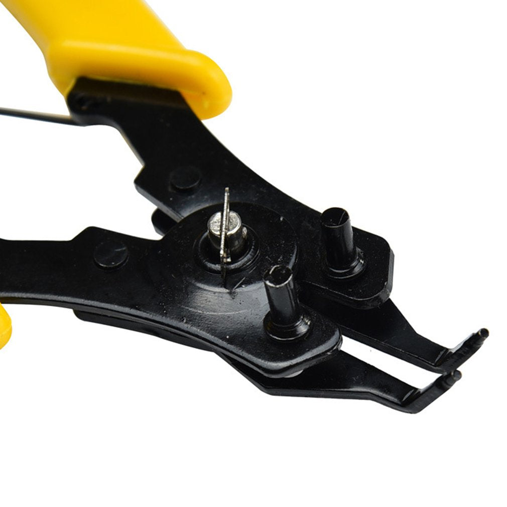 4 IN 1 Multifunctional Retaining Ring Pliers Auto-lock Snap Ring Pliers - Yellow