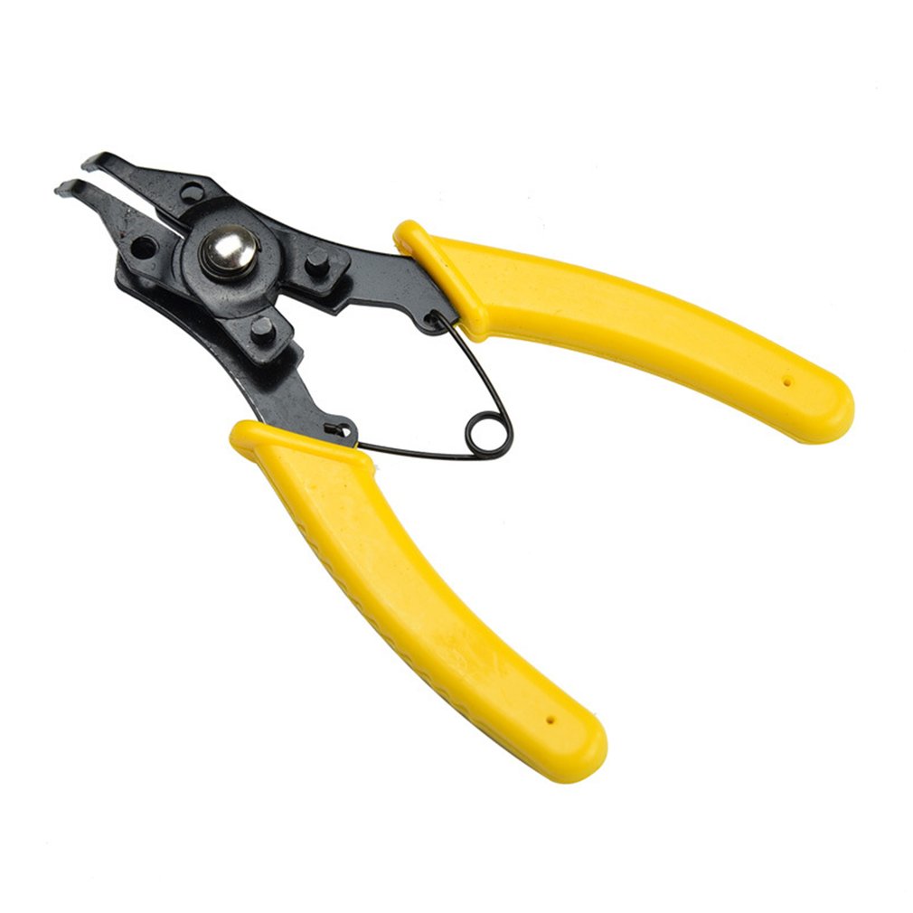 4 IN 1 Multifunctional Retaining Ring Pliers Auto-lock Snap Ring Pliers - Yellow