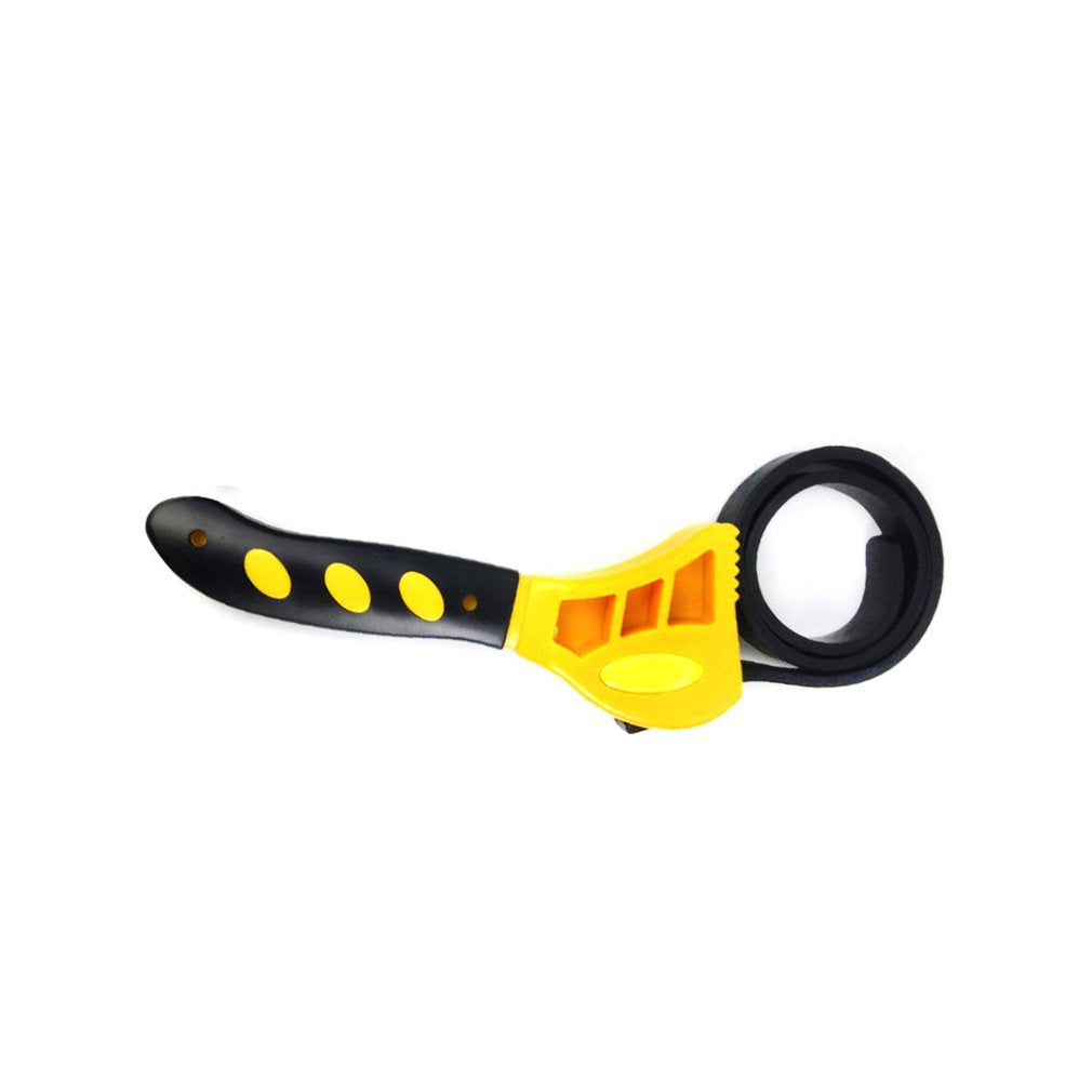 Rubber Belt Wrench Adjustable Bottle Opener Auto Oil Filter Car Spanner - 8-inch