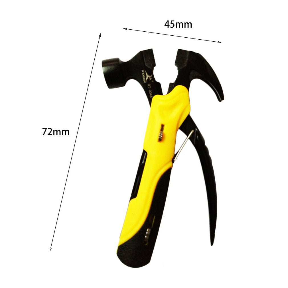 7-in-1 Durable Stainless Steel Hammer Pliers Nail Puller Knife Screwdriver Saw