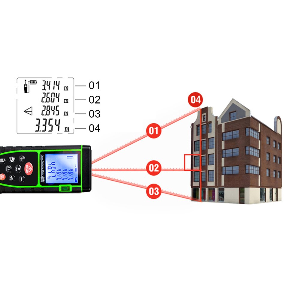 Portable 40m/60m/80m/100m High Precision Digital Infrared Laser Range Finder