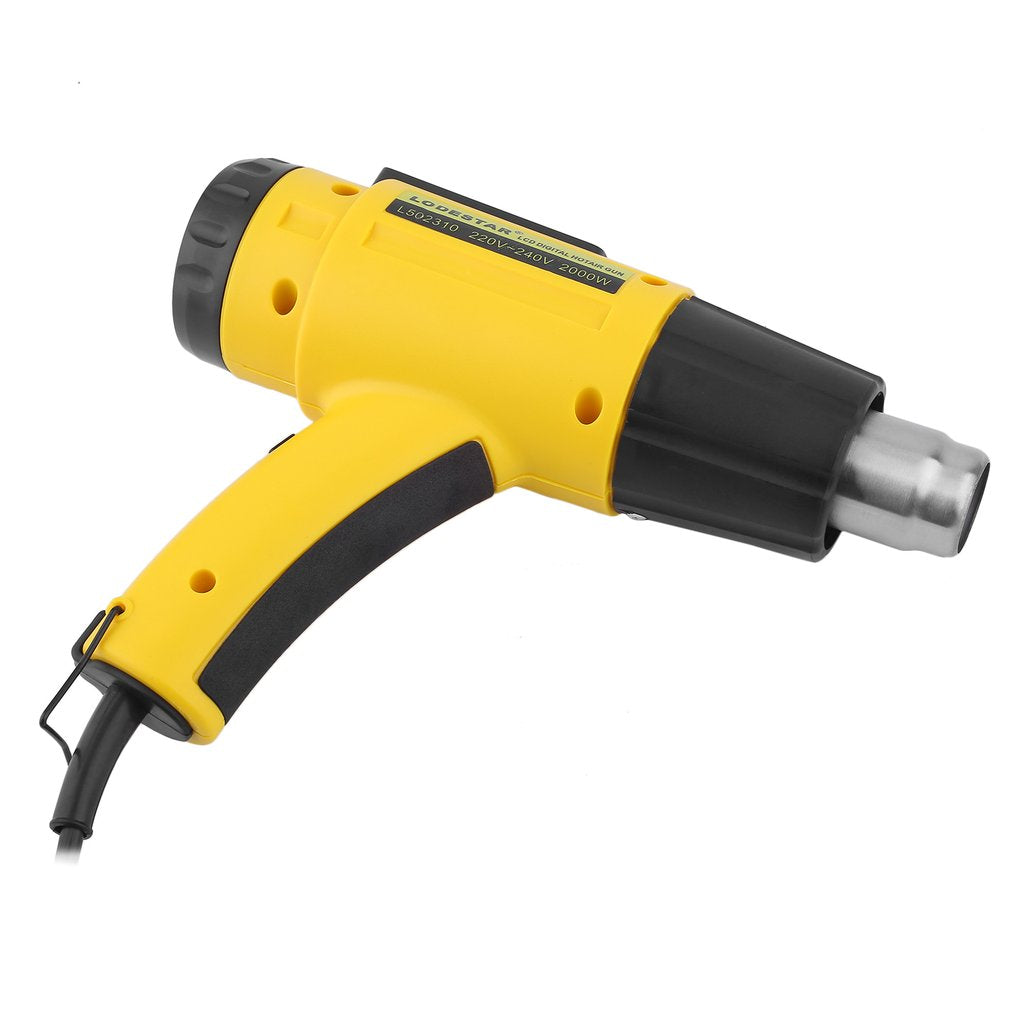 L502310 2000W AC220V LCD Electronic Digital Hot Air Gun Electric Heat Gun Power Tool - EU Plug