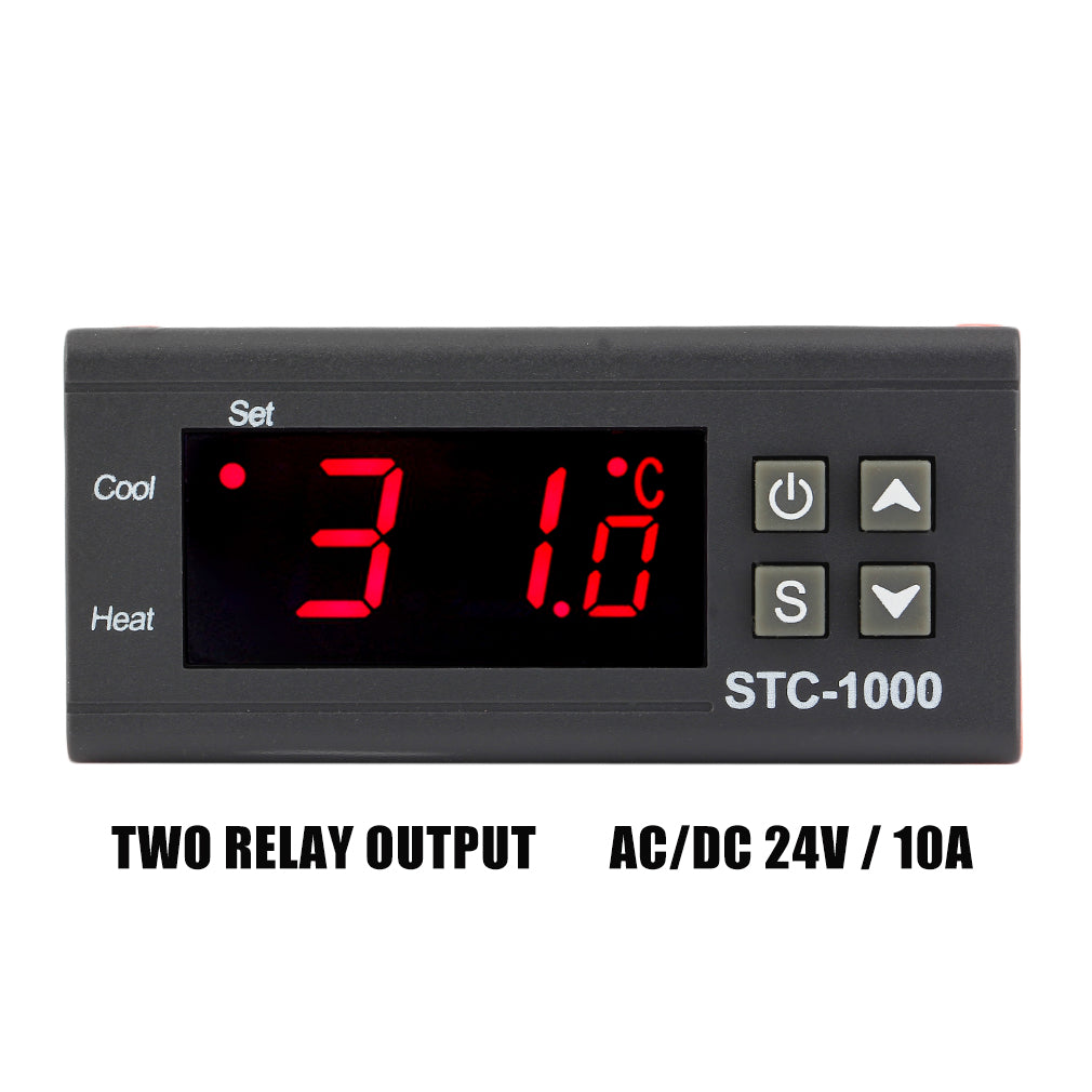 Two Relay Output Digital Temperature Controller Thermostat with Sensor