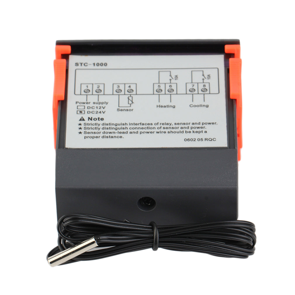 Two Relay Output Digital Temperature Controller Thermostat with Sensor