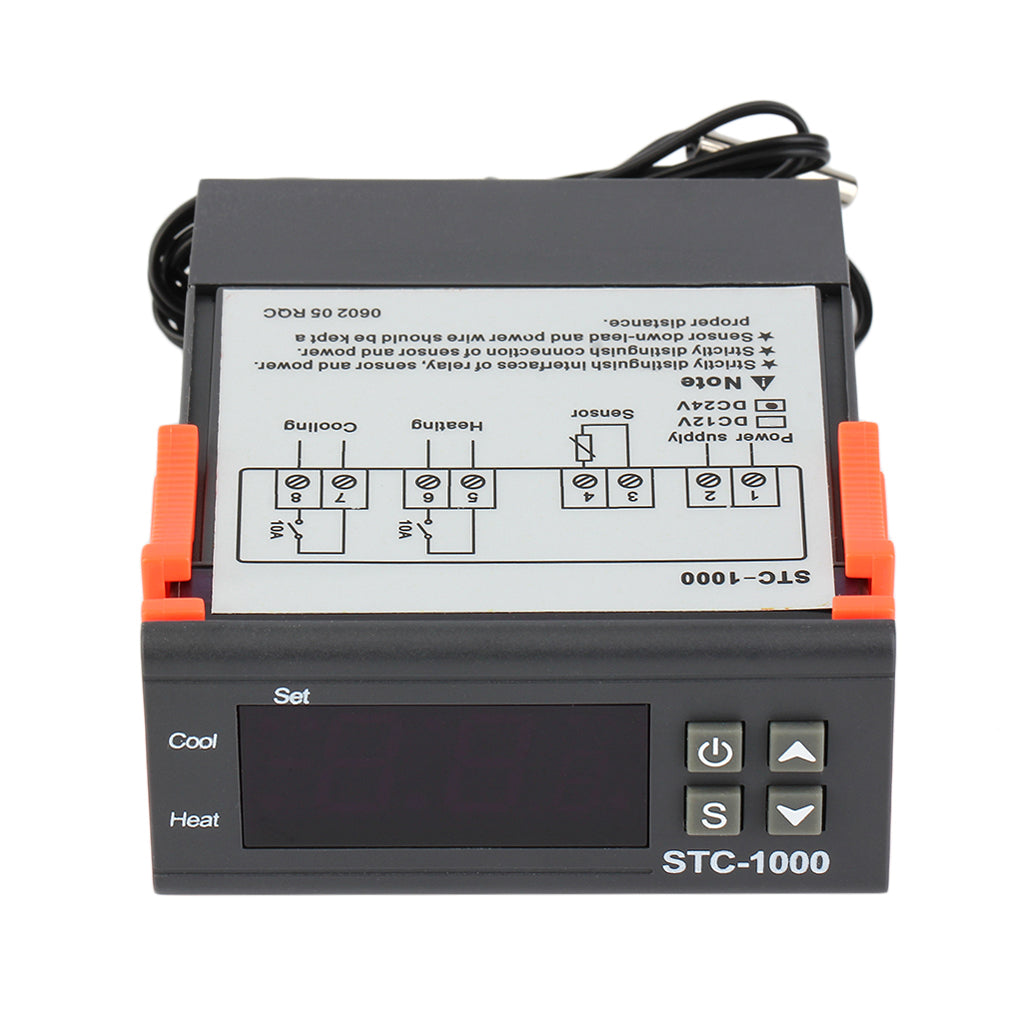 Two Relay Output Digital Temperature Controller Thermostat with Sensor