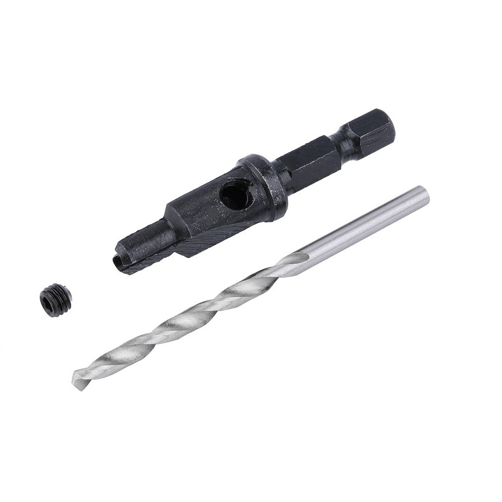 4 PCS HSS Countersink Drill Bits + 1 PCS 1/4 Quick Change Hole Hex Shank Screw