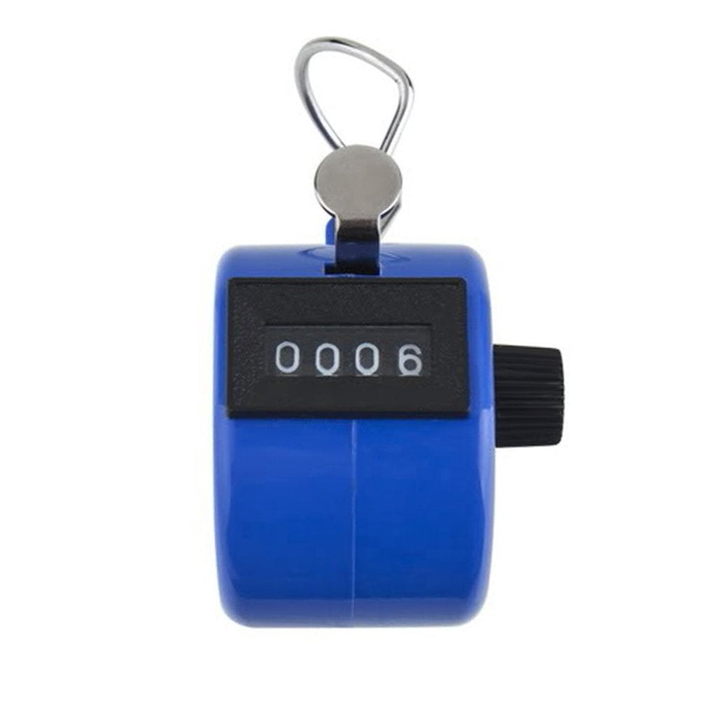 Handheld Golf Tally Click Counter 4 Digital Chrome Manual Mechanical Counter