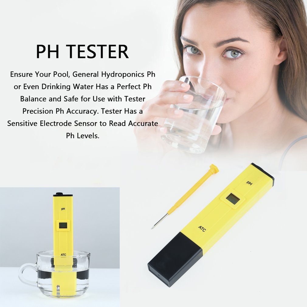 LCD Digital Pen Type PH Meter Tester Hydroponics Aquarium Pool Water Test Tool