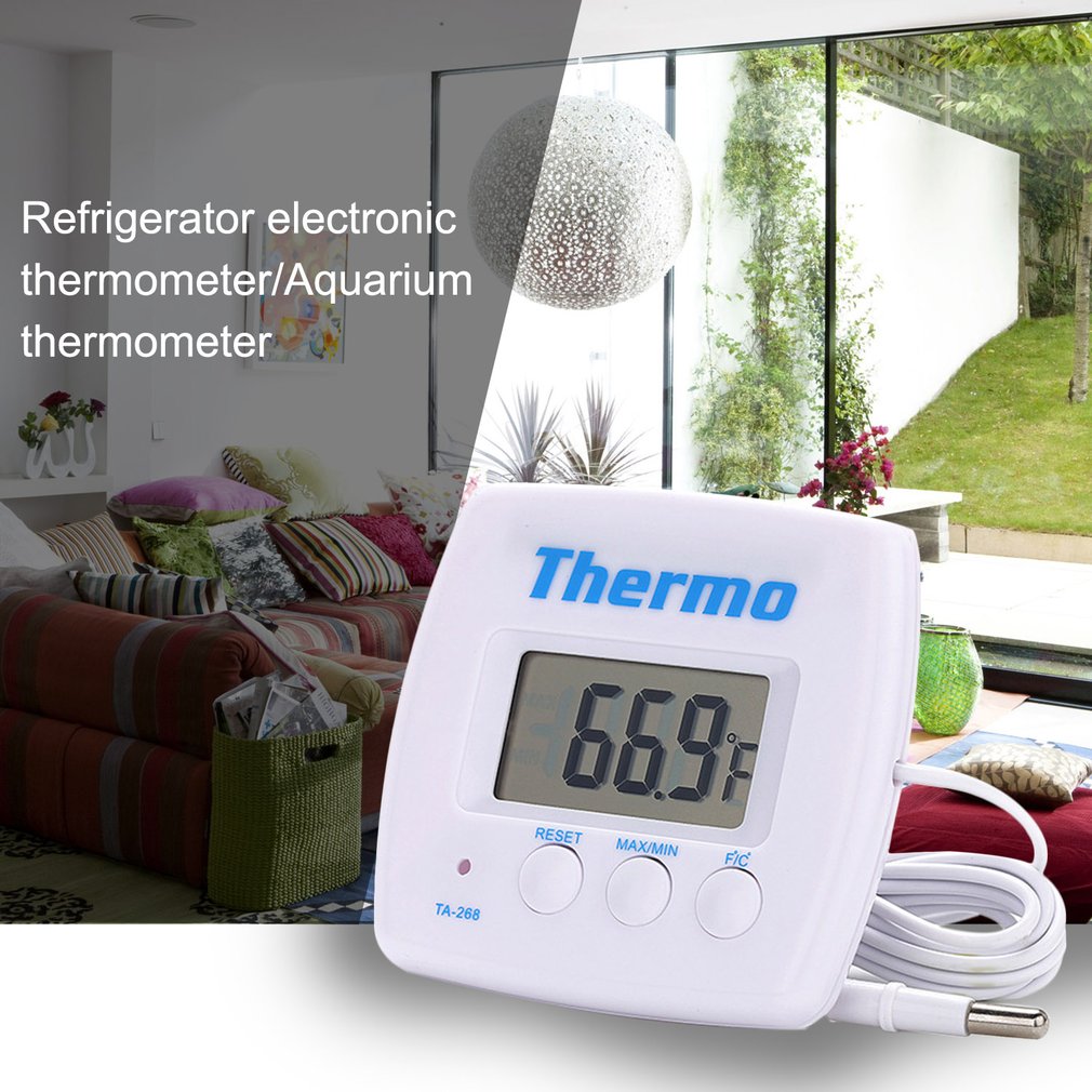 Digital Refrigerator Thermometer Aquarium Thermometer Water Temperature Meter