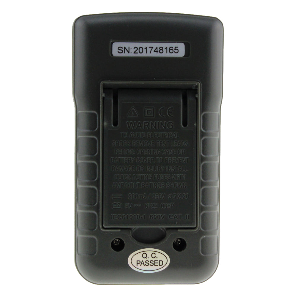 Aneng AN8201 LCD Digital Multimeter Electric Handheld Tester AC/DC Voltmeter Ammeter - Black