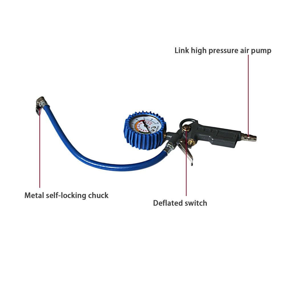 Multi-functional Vehicle Tester Tyre Inflation Gun Air Tire Pressure Gauge