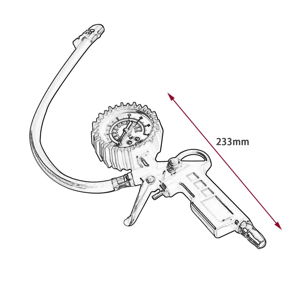 Multi-functional Vehicle Tester Tyre Inflation Gun Air Tire Pressure Gauge