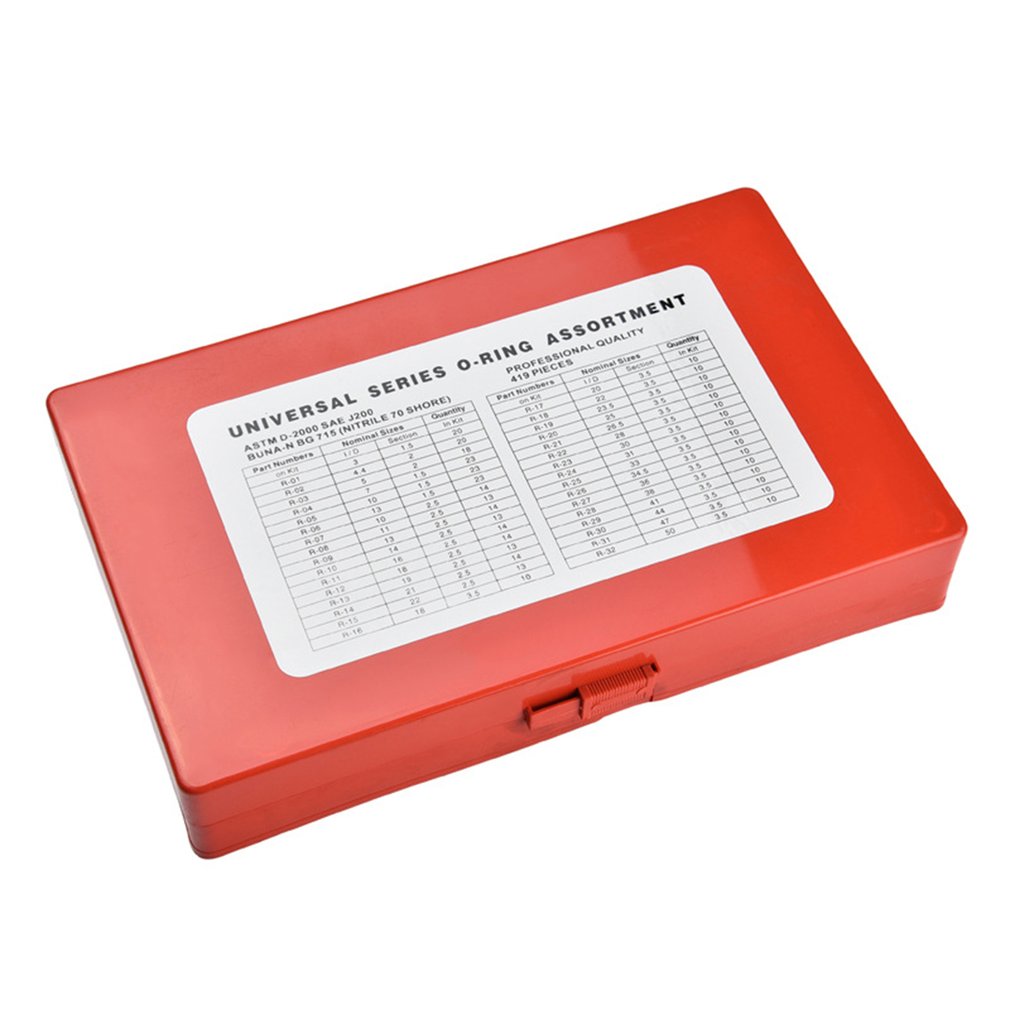 419Pcs Nitrile Rubber O Ring NBR Oil Seal Black Gaskets for Air Cylinder