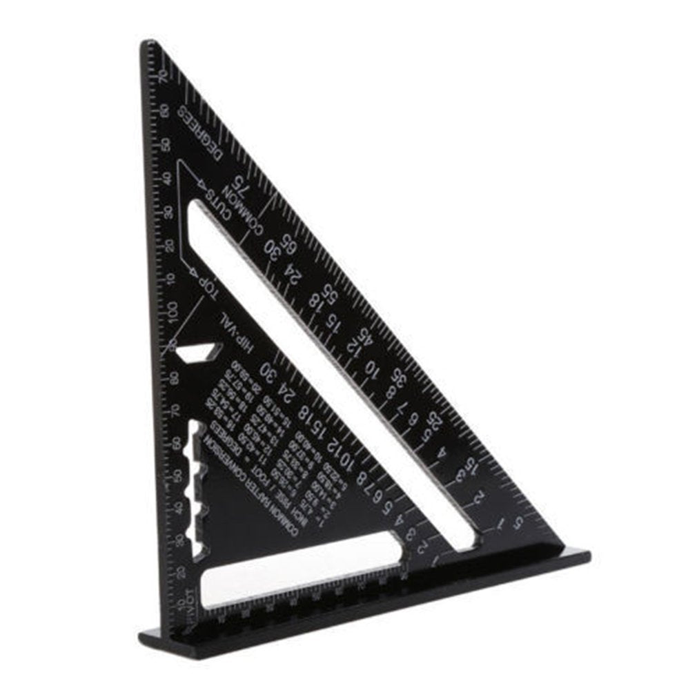 Portable 7 Inch Aluminum Alloy Triangle Ruler Combination Square Carpenter