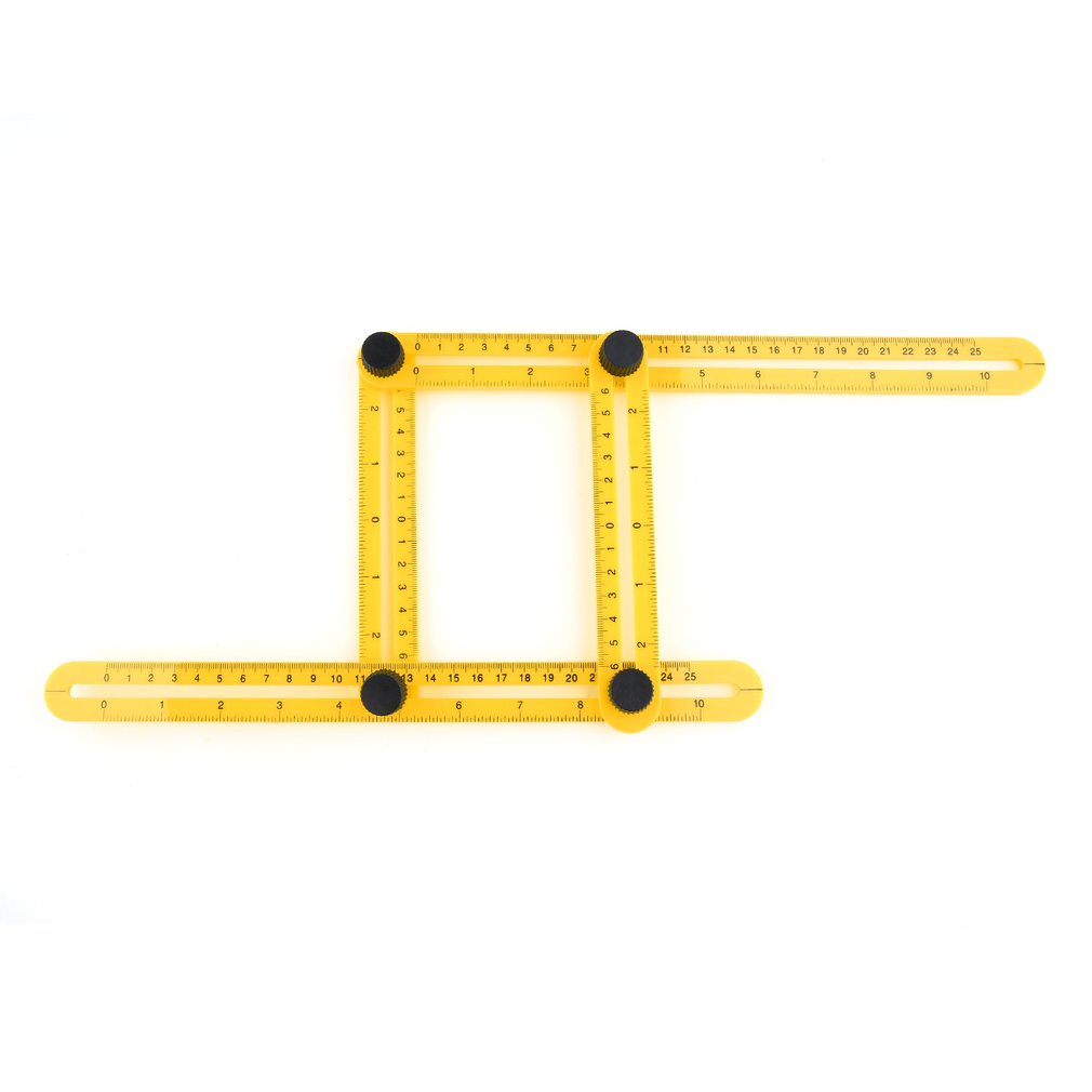 Four Folding Plastic Ruler Metric Scale Multifunctional Measuring Angle Ruler