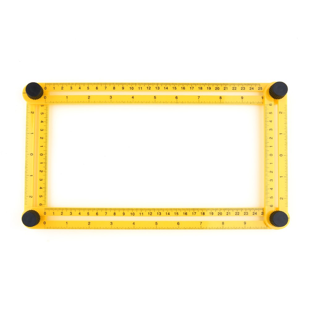 Four Folding Plastic Ruler Metric Scale Multifunctional Measuring Angle Ruler