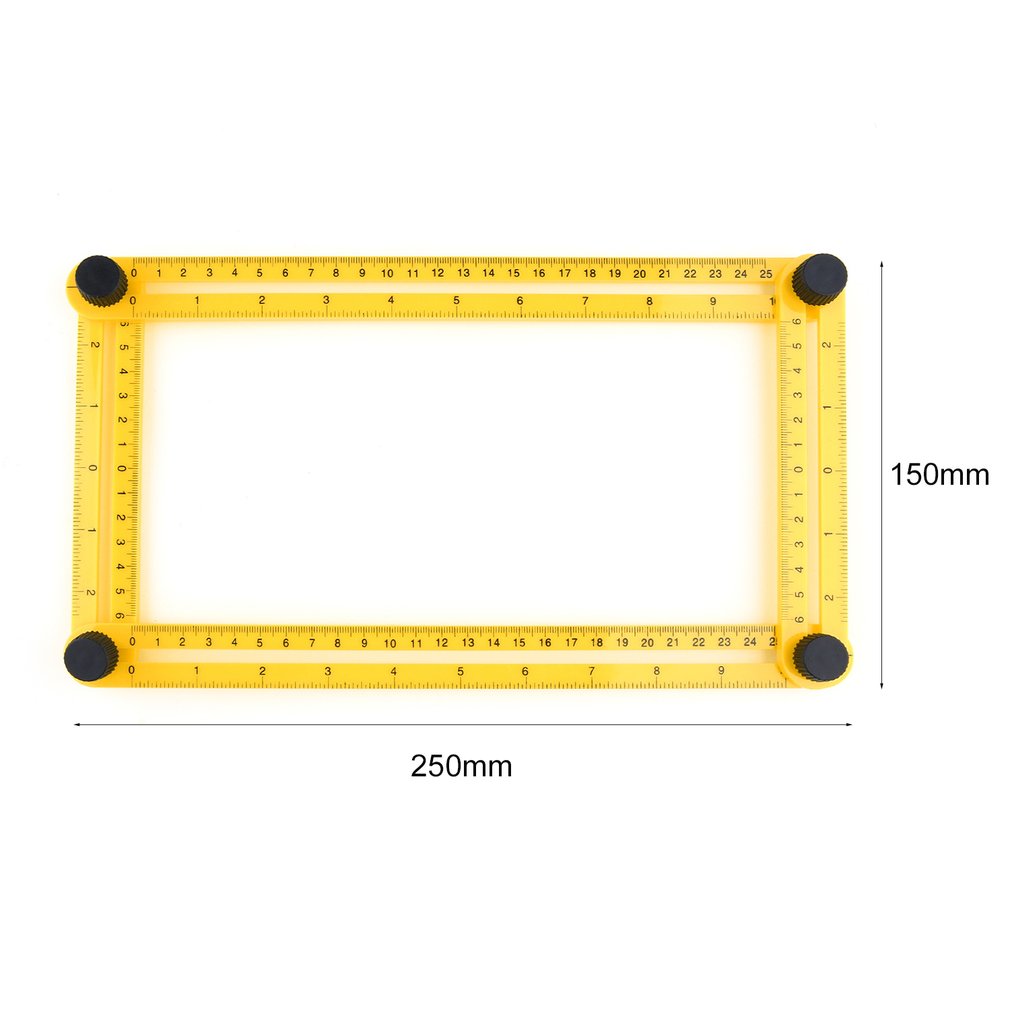 Four Folding Plastic Ruler Metric Scale Multifunctional Measuring Angle Ruler
