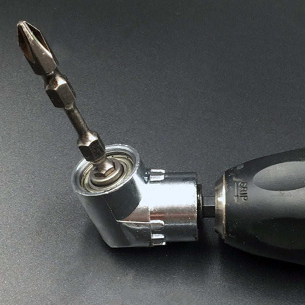 105° Angle 1/4" Extension Hex Drill Bit Screwdriver Socket Holder Adaptor