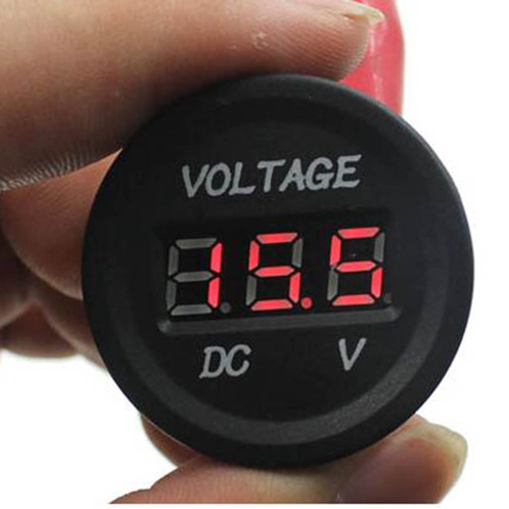 12V-24V DC LED Digital Display Auto Voltmeter Metro Waterproof Voltmeter