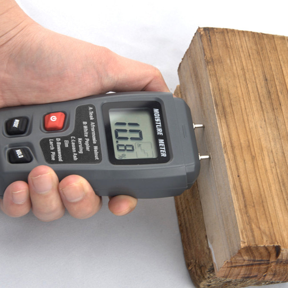 BSIDE EMT01 LCD 0-99.9% 2Pins Wood Industry Digital Moisture Meter Timber Humidity Tester