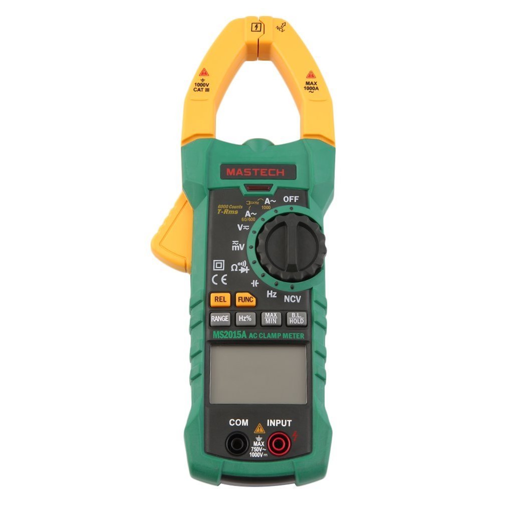 MASTECH AC DC Voltage Digital Clamp Meter Multimeter 1000A 6000 Counts