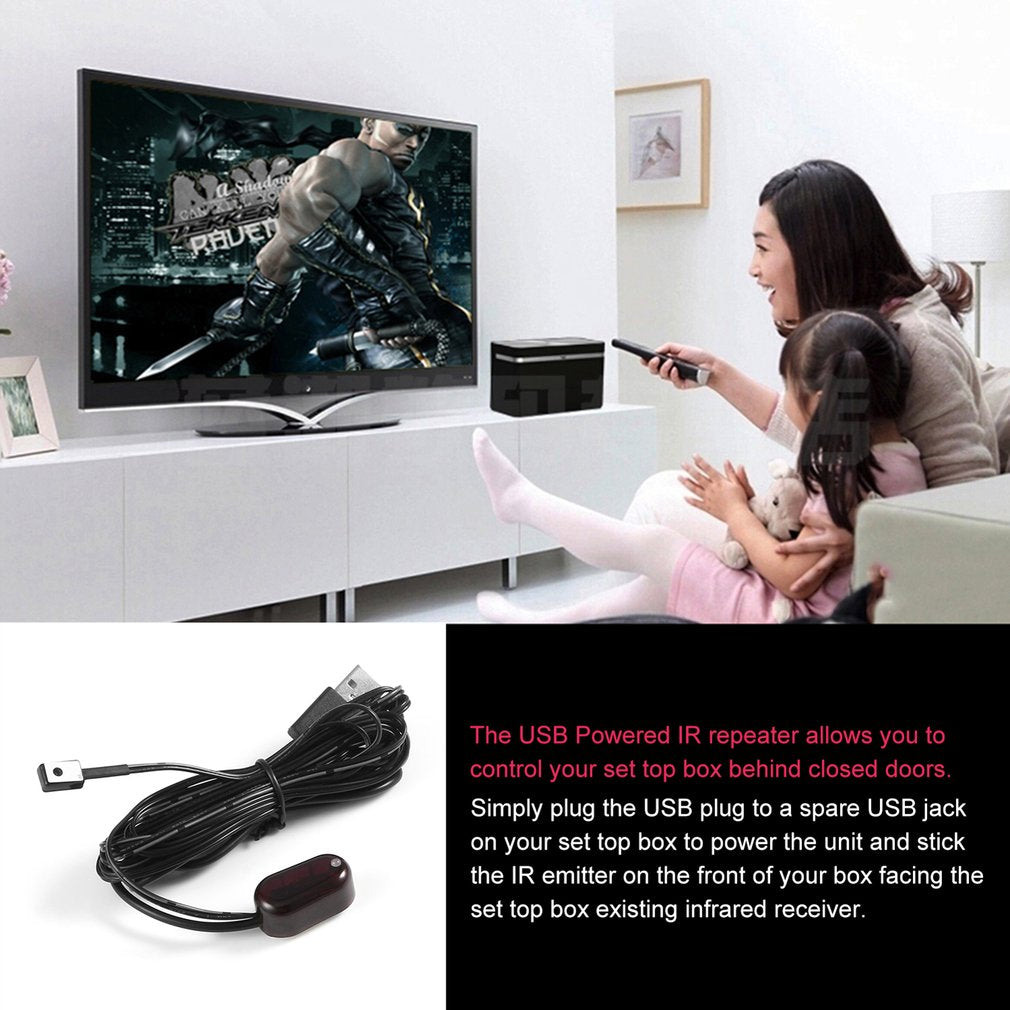 IR Infrared Remote Extender Receiver for TV Box CD DVD Player USB Adapter