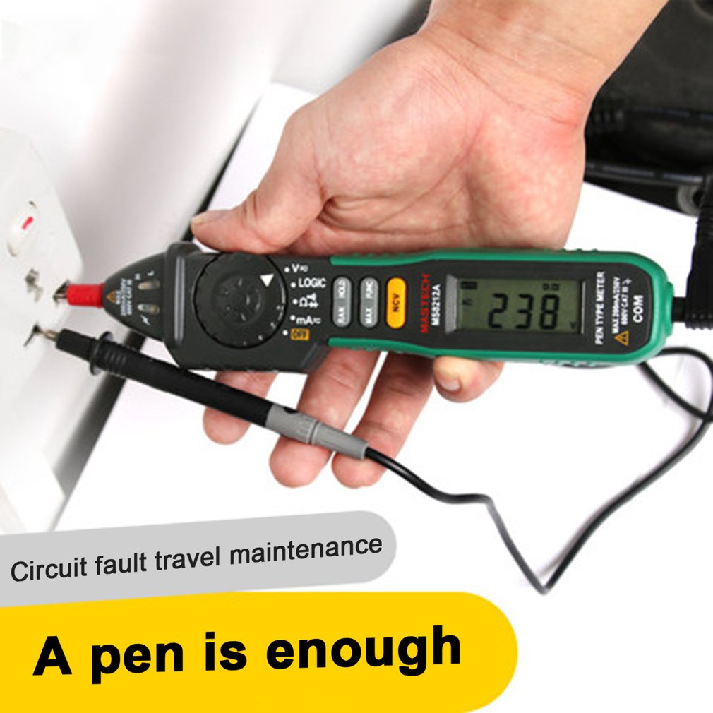 MASTECH MS8212A Pen Shaped Digital Multimeter Voltage Current Diode Continuity Tester