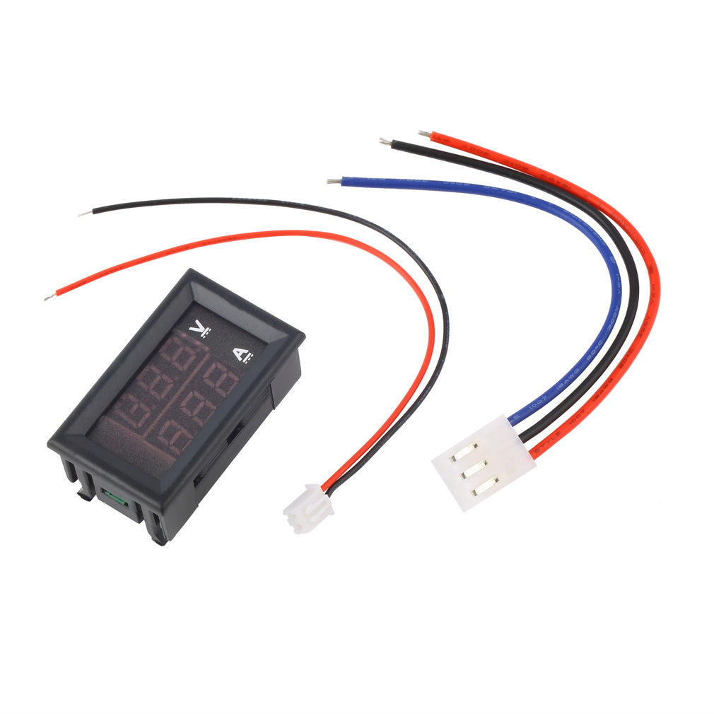 DC 100V 10A Voltmeter Ammeter Blue + Red LED Amp Dual Digital Volt Meter Gauge