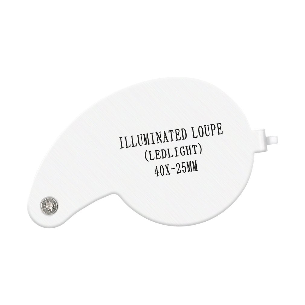 40x 25mm Power Jeweler Illuminated Loupe LED Loop Magnifier