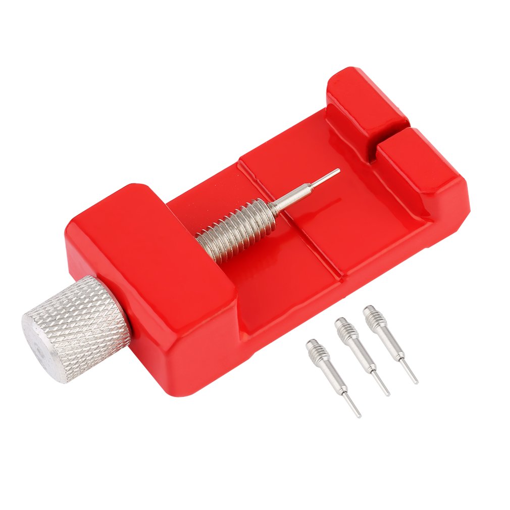 Aluminum Alloy Metal Watch Strap Band Link Pin Remover Adjuster Repair Tool - Red