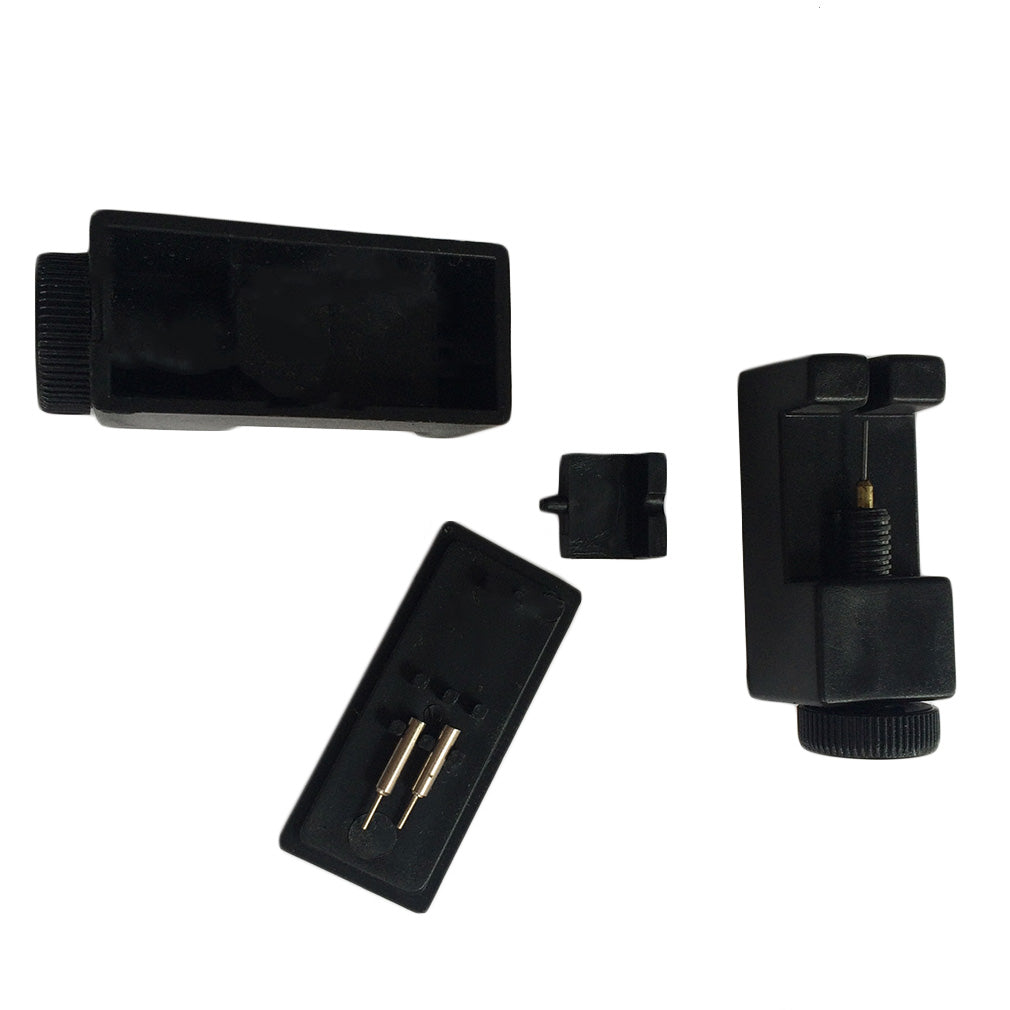 Professional Watch Band Link Pin Adjustable Metal Remover Repair Tool with 2 Pins - Black