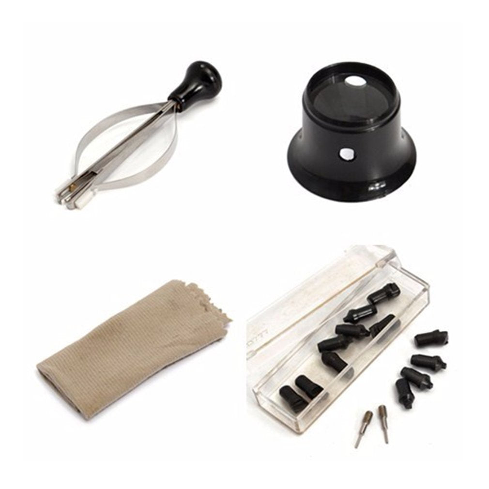 22PCS Watch Repair Tool Kit with Storage Bag Magnifier Case Opening Knife Set