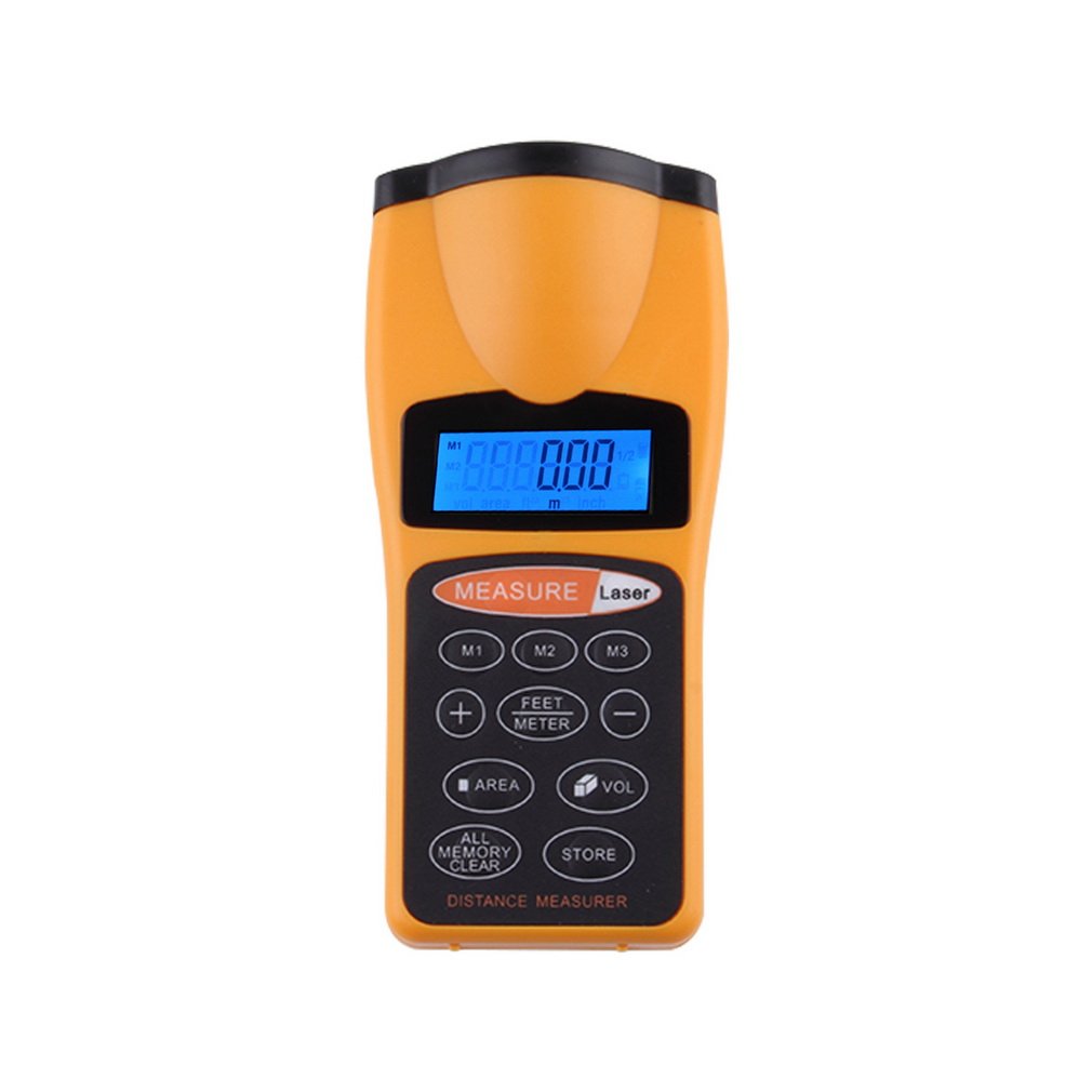 Digital LCD Ultrasonic Distance Measure Tape Measure Laser Point Rangefinder